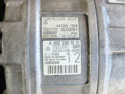 Mercedes AC Compressor Denso A0022301211 C216 CL550 W221 S5506